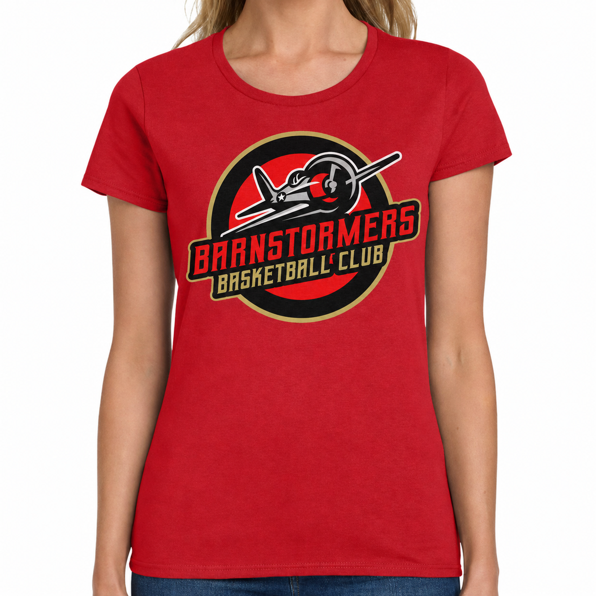 Barnstormers Basketball Ladies Heavy Cotton 100% Cotton T Shirt